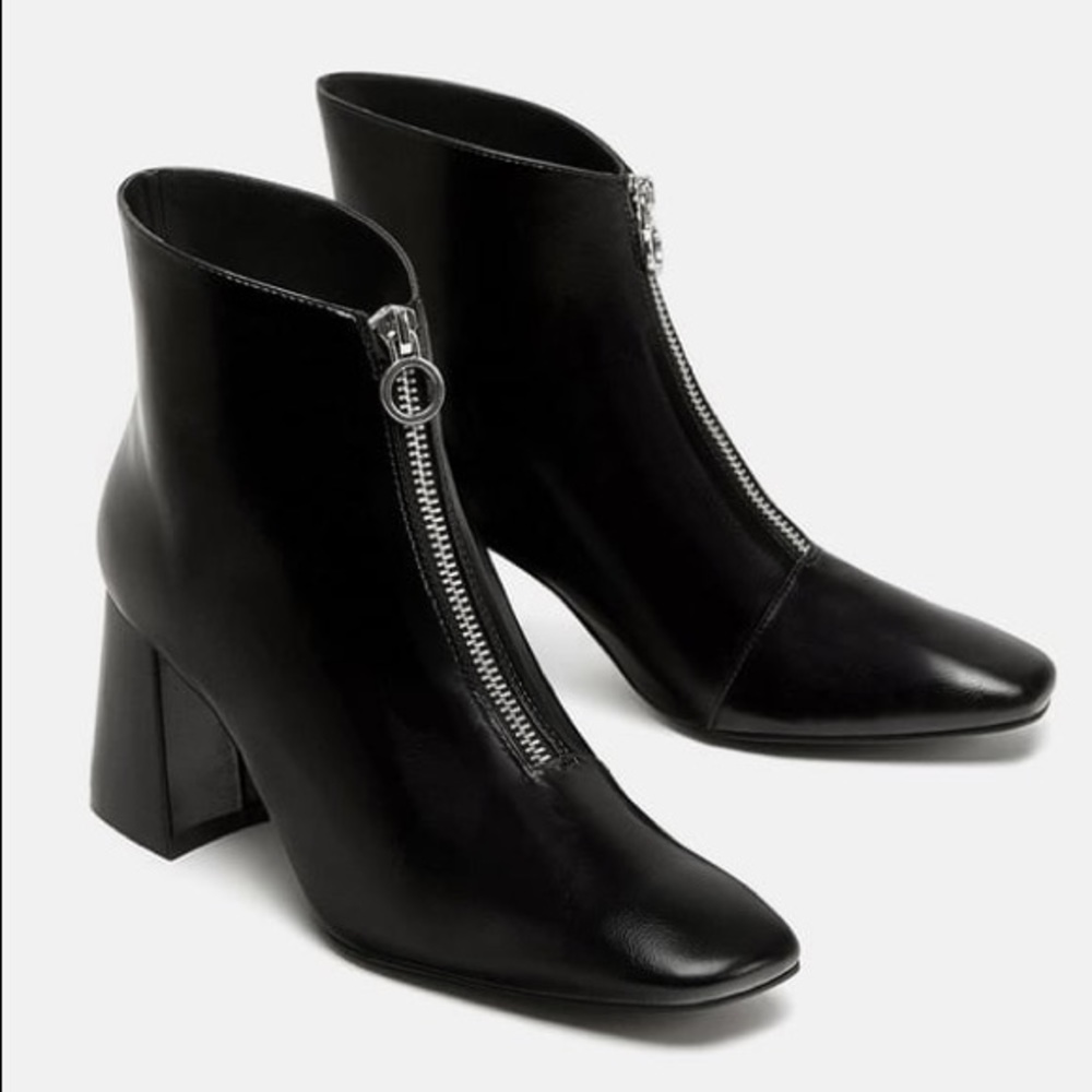 Size 40/9-9.5 black Zara boots for $20!